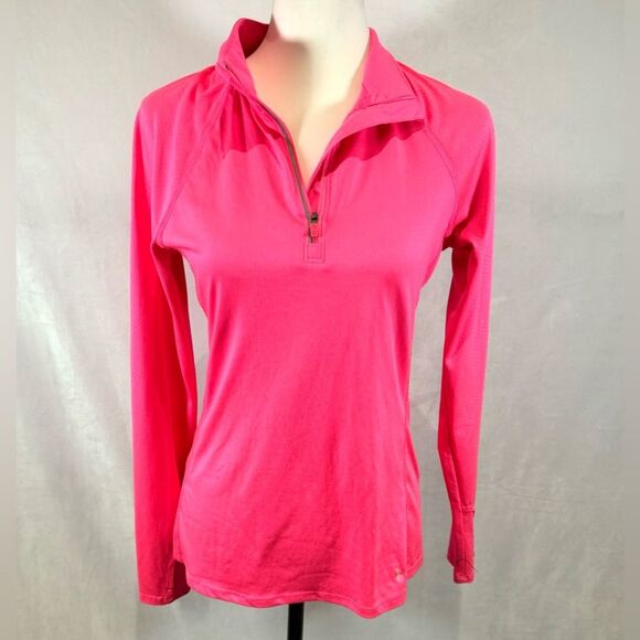 Danskin bright pink neon 1/4 zip athletic top size small - Picture 1 of 5